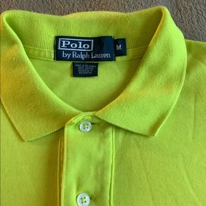 Bright green polo